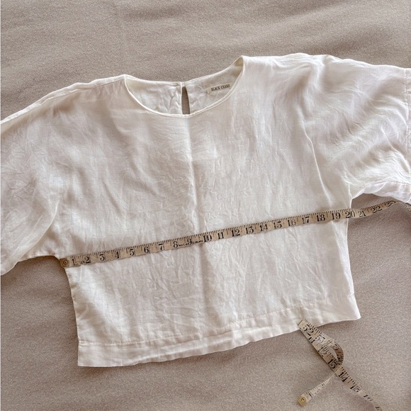 Black Crane Linen Top - Picture 4 of 7